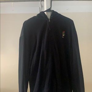 Zip up Ralph Lauren polo bear hoodie. Size XL.